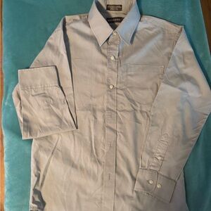 Dockers Men's Pale Blue Point-Collar Dress Shirt
